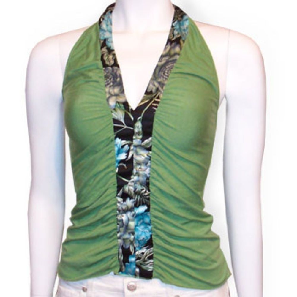 Diane Medak Silk Detail Halter